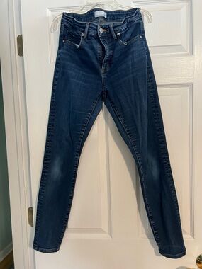 LOFT Dark Blue Women's Curvy Skinny Jeans